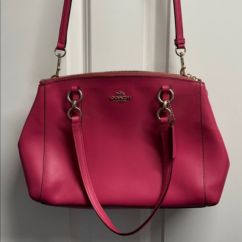 Coach Fuchsia Leather Crossbody Bag